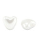 Perlas de agua dulce de imitación corazón 6x6mm - Blanco
